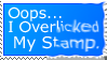 overlicked stamp